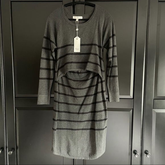 NWT Ripe Maternity Valerie Nursing Sweater Dress - Picture 4 of 11